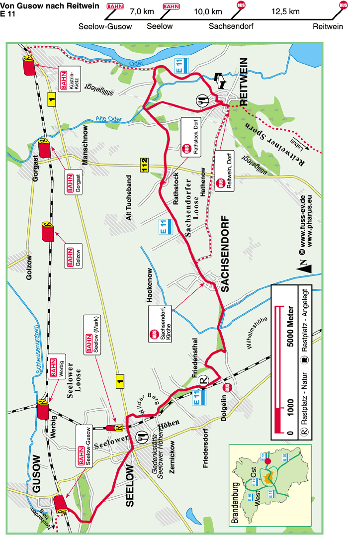 E11: Seelow-Gusow  –  Seelow  –  Sachsendorf  –  Reitwein